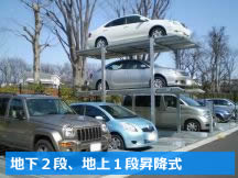 地上2段地上1段昇降式立体駐車場