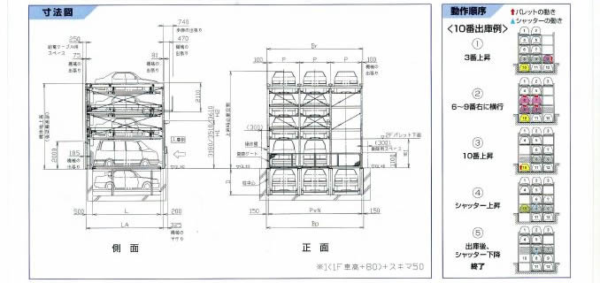 立体駐車場寸法図