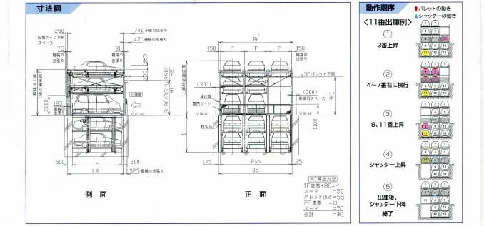 立体駐車場寸法図