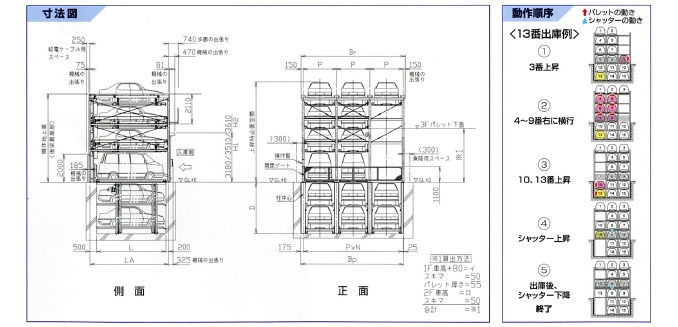 立体駐車場寸法図